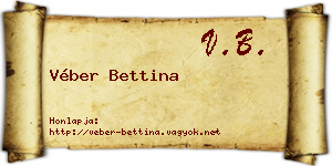 Véber Bettina névjegykártya