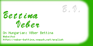 bettina veber business card
